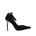 کفش زنانه مجلسی تمام نگین کد 1454 - Image 2