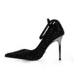 کفش زنانه مجلسی تمام نگین کد 1454 - Image 3