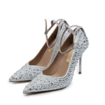 کفش زنانه مجلسی تمام نگین کد 1454 - Image 10